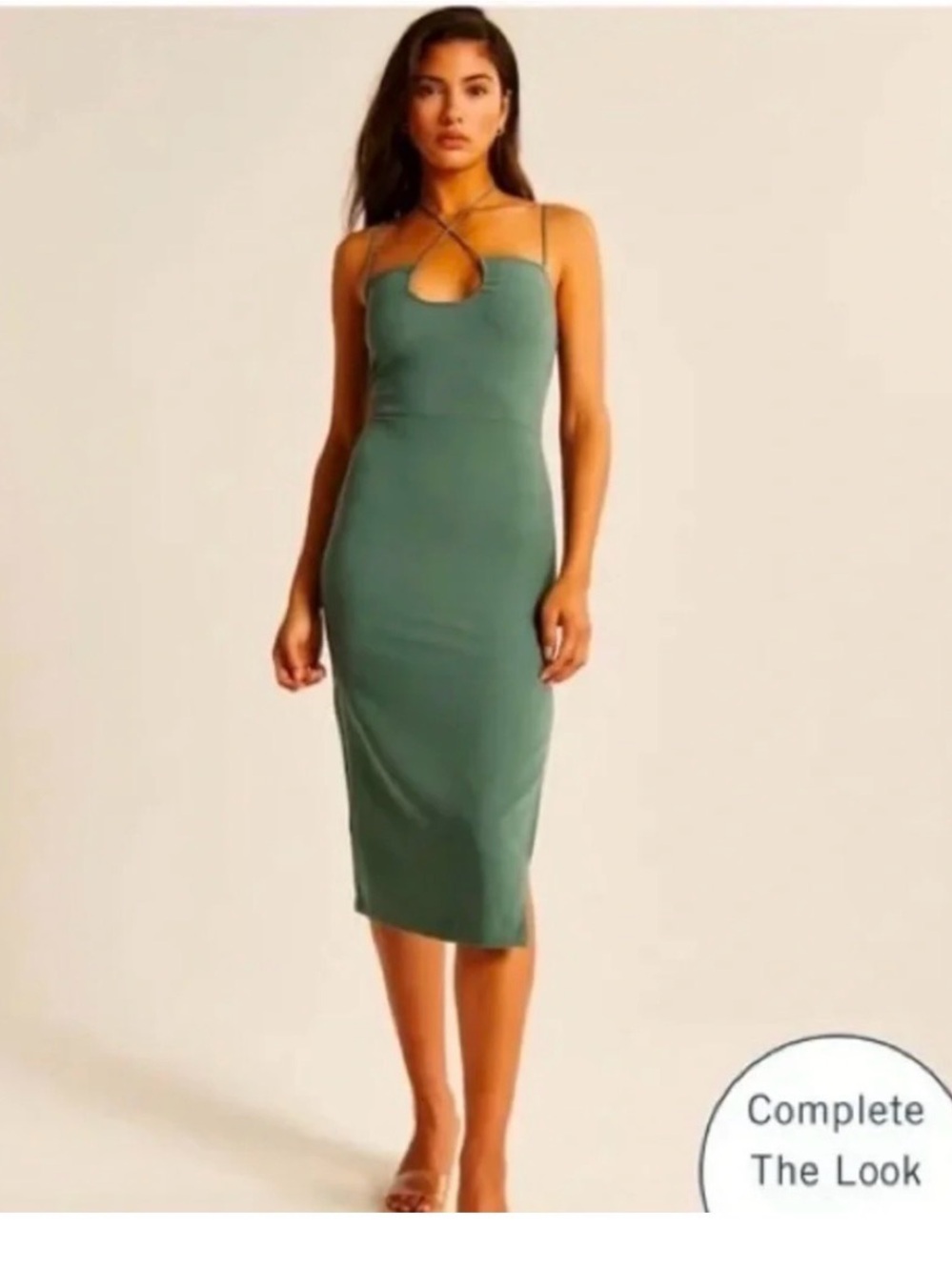 Abercrombie and Fitch Midi Dress in Green